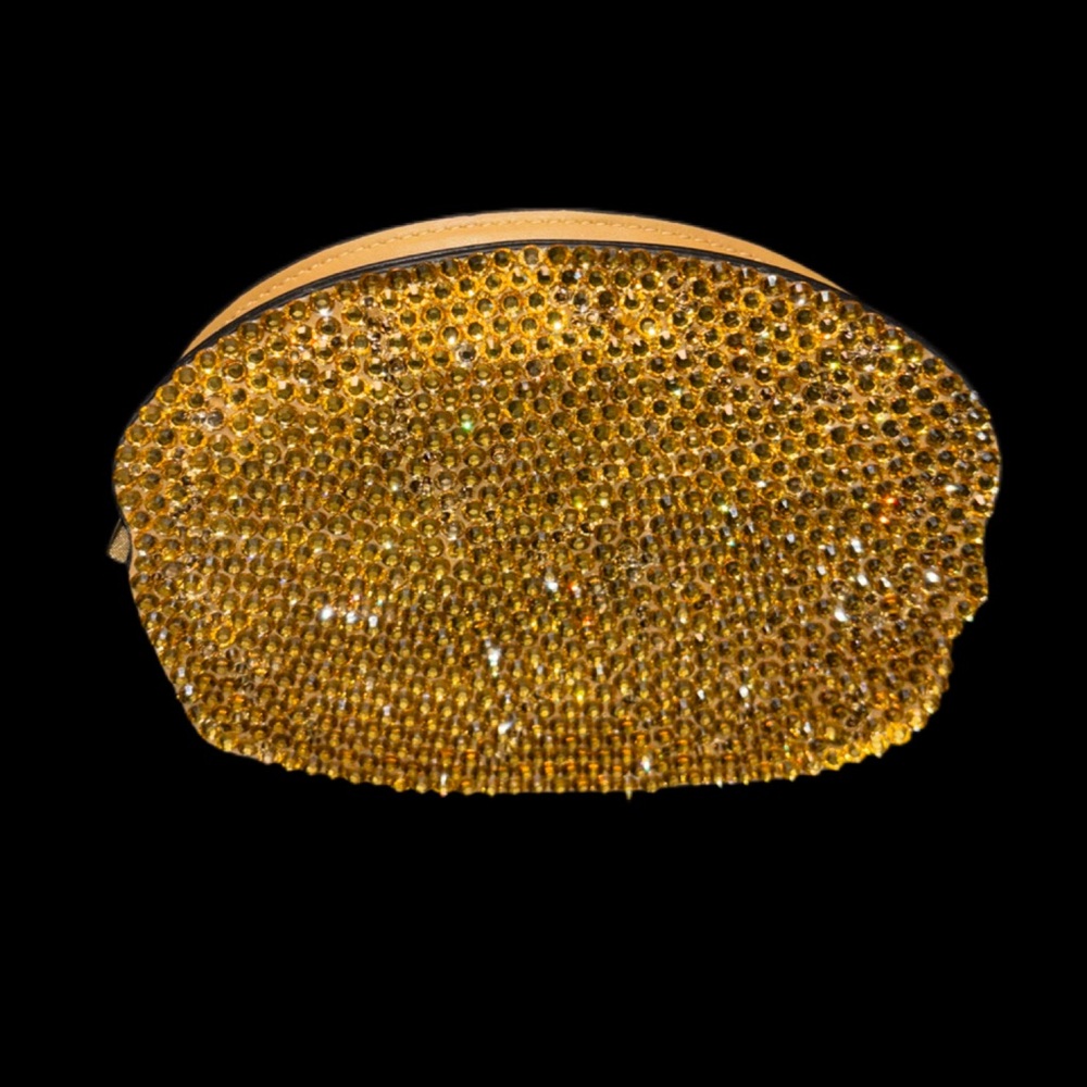 Gold Custom Cheeseburger Clutch Crossbody Bag New - Picture 5 of 6